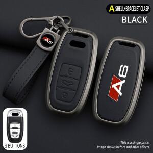 아우디 호환 A6 로고 S6 C5 C6 C7 4F S 라인 키리스 키체인 자동차 액세서리용 아연 합금 스마트 키 케이스