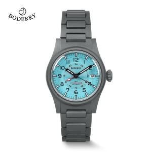 호환상품 보더리 랜드마스터 GMT 필드 시계 남성용 티타늄 자동 야외 스포츠 100M 방수 다이브 손목시계