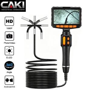 스크린 내시경 4.3/5인치 자동차 파이프라인 에어컨 유지보수 프로브  촬영 카메라 비디오 HD1080