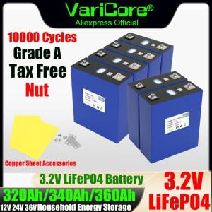 3.2V 360Ah 리튬인산철(LiFePO4) 충전식 배터리 여행용 태양광 RV 캠핑카용 12V 24V A급 면세