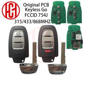 OEM PCB 키리스 고 4G0959754J ID46 PCF7945AC 칩 315/433/868MHz 자동차 리모컨 키 8T0959754K 아우디 호