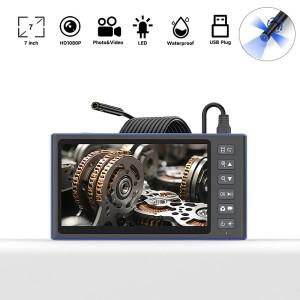 카메라 내시경 단일 이중 삼중 렌즈 7''IPS 스크린 조명 포함 하수구 및 파이프 검사용 방수