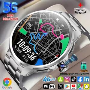 4G/5G 풀 네트워크 스마트워치 1.95인치 AMOLED 스크린 16GB+256GB 램 카메라 GPS NFC WIFI 틱톡 구글 앱