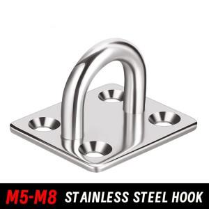 다기능 벽걸이 후크 패드 아이 플레이트 해양 하드웨어 운동 저항 밴드 스윙용 1-10개