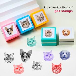 맞춤형 반려동물 초상화 스탬프 DIY 강아지 모양 씰개인 고양이/강아지 기념품 회계용