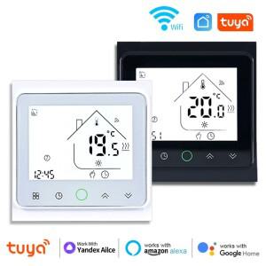 Tuya WiFi 온도 조절기(전기/물 난방/가스 온수 보일러용) 스마트 컨트롤러 Alexa Google Yandex Alice와