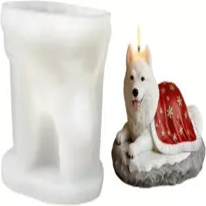 강아지 양초 몰드 - 프로젝트용 동물 에폭시 주조 비누 케이크 DIY 및 콘크리트 공예를 위한 예술적 디