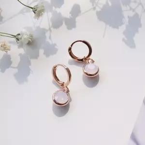 6mm 오스트리아 크리스탈 로즈오팔 귀걸이 JkQ6+1lMc