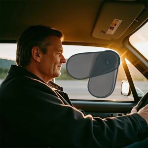 호환상품 1개 자동차 측면 차양막 텔레스코픽 디자인  차량용 단열 햇빛 시야 차단 없음 여행/가정/차량용