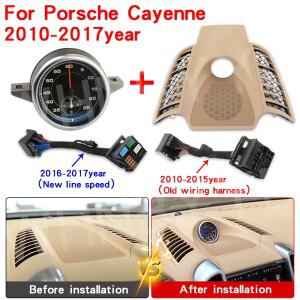 포르쉐 카이엔 958 (2010-17)용 계기판 상단 커버 나침반 시간 크로노 시계 스톱워치 내부 액세서리