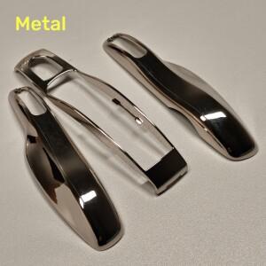 3PC 메탈 키 쉘 자동차 케이스 센터  리모컨 커버 포르쉐 카이엔 파나메라 마칸 카이맨 액세서리