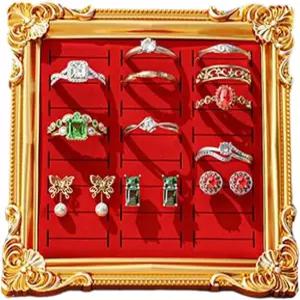 빈티지 반지 홀더 - 유럽 보석 정리함 에스테틱 장신구 스탠드 침실 배니티 디스플레이 웨딩 캐비닛 카운터