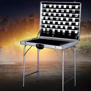 방수 접이식 보석 디스플레이 박스 - 목걸이 반지 및 액세서리를 정리 있는 알루미늄 합금 케이스 전시