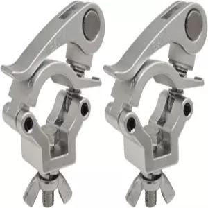 2개 스테이지 조명 클램프 1-1.14인치 마운트 프로젝터 파 라이트 스포트라이트(실버)용 25-29mm OD 파이프