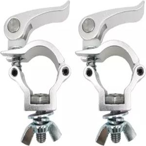 2팩 퀵 릴리즈 DJ 스테이지 조명 트러스 클램프 OD 튜빙 파이프 1-1/4-1-3/8인치 32-35mm 헤비 듀티