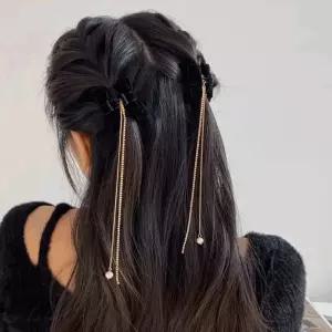 2p 두줄 드롭 미니 집게핀 큐빅 헤어핀 헤어피스 머리 tGg4+8dEP