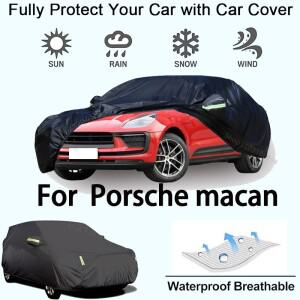 포르쉐 마칸 야외 보호 장비용 전체 자동차 커버-눈 방지 차양 방수 및 방진 액세서리