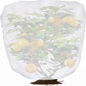 드로스트링이 있는 DECOHS 3.3 x 2.6피트 정원 식물 그늘막 커버 부직포 햇빛 보호 직사광선으로부터 위한