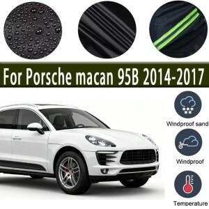 포르쉐 마칸 95B 2014-2017 전천후 야외 자동차 커버 방수 눈 햇빛 먼지 방지 외부 보호 옥스포드 천