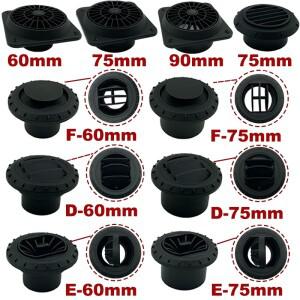 60mm 75mm  공기 환기구 회전식 디젤 히터 에어컨 자동차 트럭 밴 캠핑카 파이프 배출구 커넥터