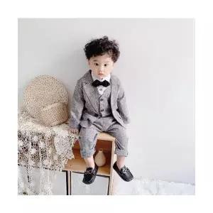 팜므 아기정장 유아 남아 아동 봄가을 영국 격자 5종세트 결혼식 돌잔치 특별한날 코디정장세트설날