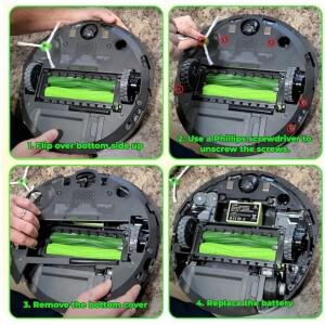 14.4V 호환 교체 부품 - 룸바 e & i 시리즈 로봇 청소기용 리튬 이온 배터리 i3+ i4+ i7+ i8+