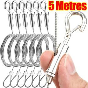 조절 가능 자동 와이어 로프 스프링 훅 빨랫줄  걸이 솔루션 시스템 서스펜션 코드 스테인리스 스틸 하드웨