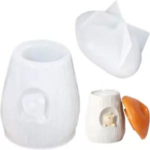 보관 용기 실리콘 몰드 푸딩 - 뚜껑 있는 다람쥐 디자인 병 세트 DIY 보석함 주조용