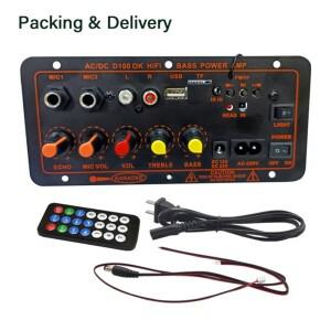 200W 블루투스 5.0 MP3 증폭기 보드 12V 24V 듀얼 마이크 앰프 모듈 USB TF FM 자동차 음악 서브 우퍼 용