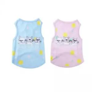 [반려] 강아지 쿨 홈웨어 조끼 강아지옷 나시 소형견