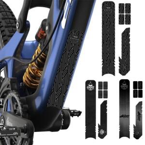 호환상품 탄소 섬유 질감 보호 스티커 산악 도로 자전거 프레임 두꺼운 방수 체인 가드 액세서리