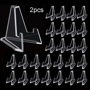 호환상품 2PCS 아크릴 기념 동전 디스플레이 스탠드 투명 삼각형 캡슐 수집 홀더 홈 장식