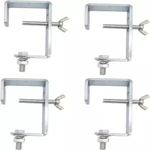 사각 튜브용 4팩 스테이지 라이트 클램프 후크 37x64.5mm 및 LED PAR용 DJ 스팟용 트러스 무빙 헤드 빔