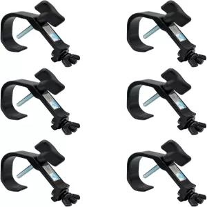 6팩 스테이지 라이트 클램프 후크 알루미늄 DJ 트러스 LED PAR 스팟 무빙 헤드 빔 30-51mm 1.18-2인치 OD
