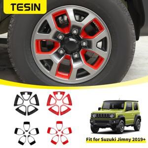 호환상품 스즈키 짐니 JB74 2019 2020 자동차 휠 허브 타이어 림 장식 커버 스티커 외부 액세서리