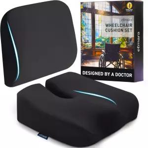 엘마라 닥터가 디자인한 휠체어 시트 쿠션 세트 - 궁극의 편안함 솔루션 두꺼운 허리 및 좌골 노인용 패드