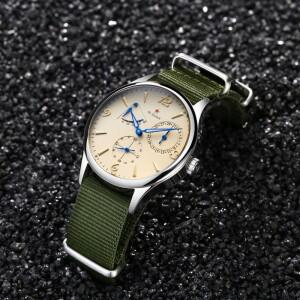 1963 40mm 남성용 파일럿 자동 기계식 시계 갈매기 ST17 사파이어 크리스탈 방수 레트로 복고풍 엔틱 스타