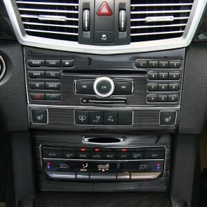 자동차 콘솔 에어컨 CD 컨트롤 단추 패널 프레임 장식 메르세데스 벤츠 호환 E 클래스 W212 2009-2011 탄소