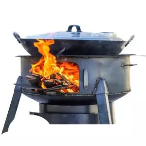 야외 레트로 장작 펠렛 나무벽난로 난로 연소기 주물