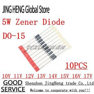 10PCS 5W 제너 다이오드 DO-15 10V 1N5347B 11V 12V 13V 1N5350B 14V 15V 16V 17V