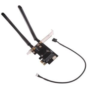 미니 소형 PCI-Express to PCIE 와이파이 어댑터 데스크탑 컨버터 듀얼 밴드 지지대 블루투스 호환