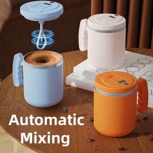 400ML 전기 자동 혼합 컵 USB 충전식 304 스테인레스 스틸 가정용 밀크 쉐이크 커피 블렌더 셀프 믹싱 머그