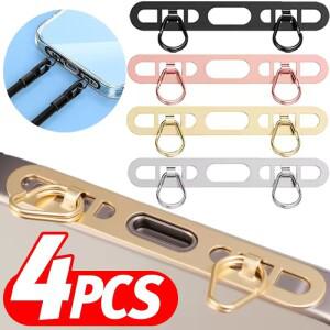 초박형 스테인리스 스틸 폰 테더 탭 업그레이드 랜야드 패치 스트랩 가스켓 견고한 교체용 금속 연결 부품