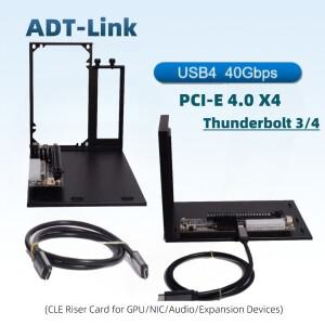 eGPU 썬더볼트 4/3 TB3/TB4 to PCIe X16 PCI-E 4.0 X4 도크 UT4G 외장 그래픽 USB4 NUC ITX STX 노트북 게