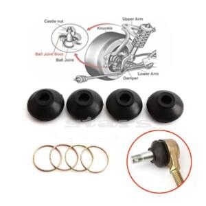 4Pcs 막대 서스펜션 암 잠금 볼 조인트 헤드 먼지 보호 고무 커버에 전환  ATV 쿼드 고 카트 액세서리
