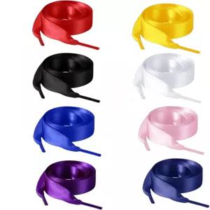 스니커즈 여성용 8켤레 플랫 새틴 리본 신발끈 및 남성용 스케이트화 스포츠화