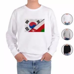 맨투맨 전색상 대한민국 오만 국기 프린트셔츠 Dov3+6jaU