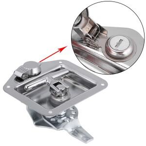 스테인리스 스틸 접이식 T자형 핸들 잠금 도구 상자 키 세트 트럭 트레일러용