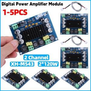 TPA3116D2 오디오 증폭기 보드 XH-M543 120W + 2.0 채널 디지털 스테레오 모듈 DC 12-26V 홈 스피커 DIY 키