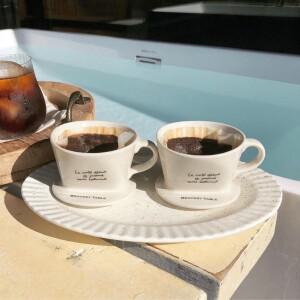 세라믹 핸드포트 커피 필터컵 인스 팬 모양 3홀 드립 커피포트 북유럽 스타일 미니 소형 소형 신선함